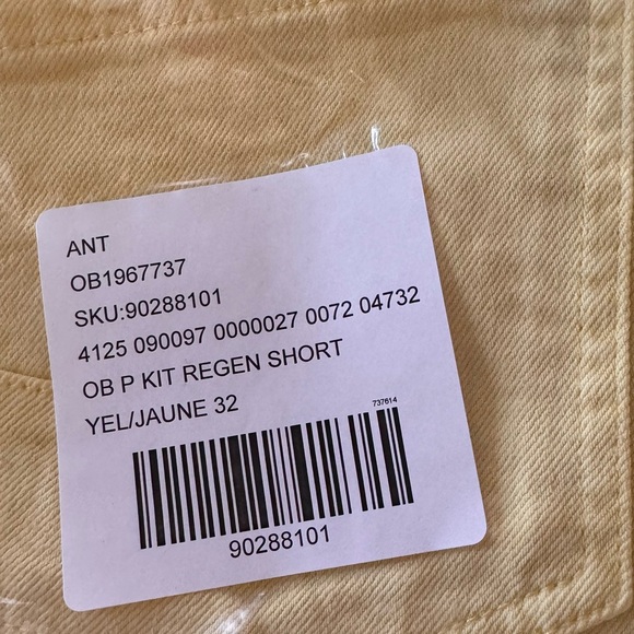 Anthropologie The Kit Regenerative Cotton Shorts by Pilcro Yellow Butter - Picture 16 of 16